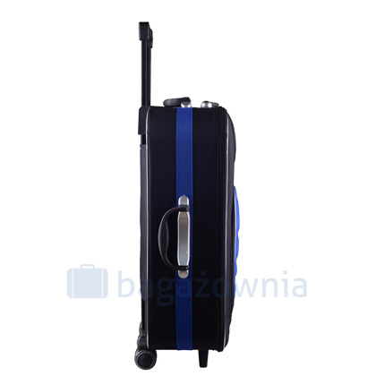 Średnia walizka PELLUCCI RGL 801 M Czarno Niebieska