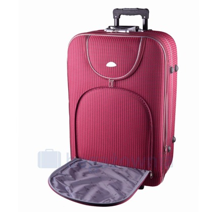 Średnia walizka PELLUCCI RGL 801 M Czerwona Kratka