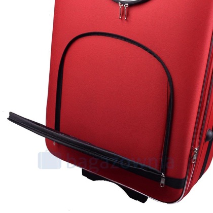 Średnia walizka PELLUCCI RGL 801 M Czerwono Czarna