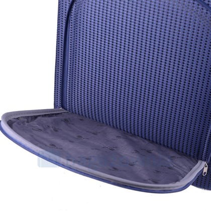 Średnia walizka PELLUCCI RGL 801 M Granatowa Kratka