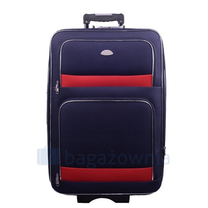 Średnia walizka PELLUCCI RGL 901 M Granatowy / Czerwony