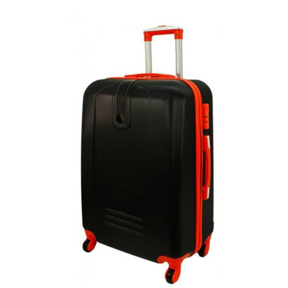 Średnia walizka PELLUCCI RGL 910 M Czarno Pomarańczowa