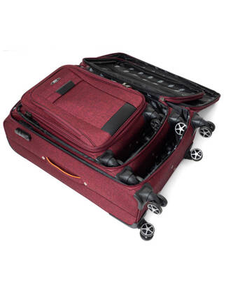 Średnia walizka PELLUCCI RGL S-030 M Bordowa