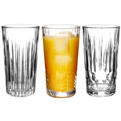 Szklanka szklanki do wody napojów soku drinków zestaw komplet szklanek 3 sztuki 260 ml