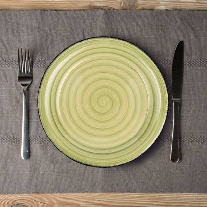 Talerz ceramiczny obiadowy płytki na obiad OIL GREEN 27 cm