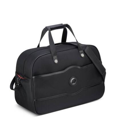 Torba na ramię Delsey Chatelet Air 2.0 Mała miękka czarna torba podróżna kabinowa weekender