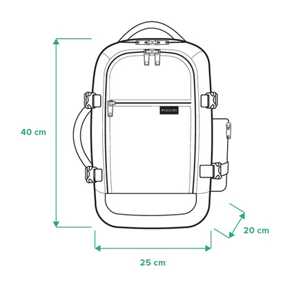 Wielofunkcyjny plecak z miejscem na laptop 14" PUCCINI EASY PACK PM9017 3C Różowy