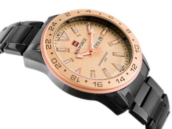 ZEGAREK MĘSKI NAVIFORCE - NF9109 (zn064e) - rosegold/black