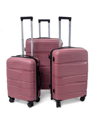 Zestaw 3 walizek KEMER RGL PP3 Różowy